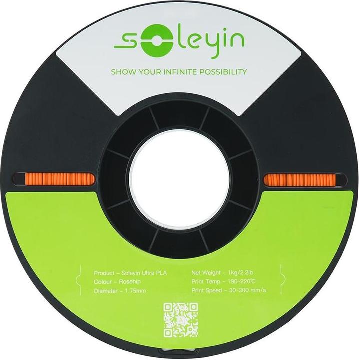 Actual product image Creality Filament Soleyin Ultra-PLA Orange 1.75 mm 1.29 kg (PLA, 1.75 mm, 1290 g, Orange)