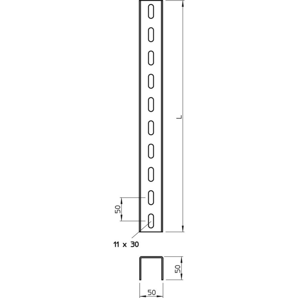 Thumbnail - OBO Bettermann OBO US 5/40 FT 400mm U-Stiel, Elektronikzubehör + Gehäuse