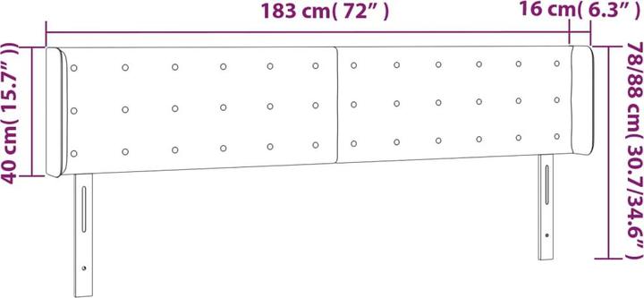 Actual product image VidaXL Leilani (183 x 16 x 88 cm)