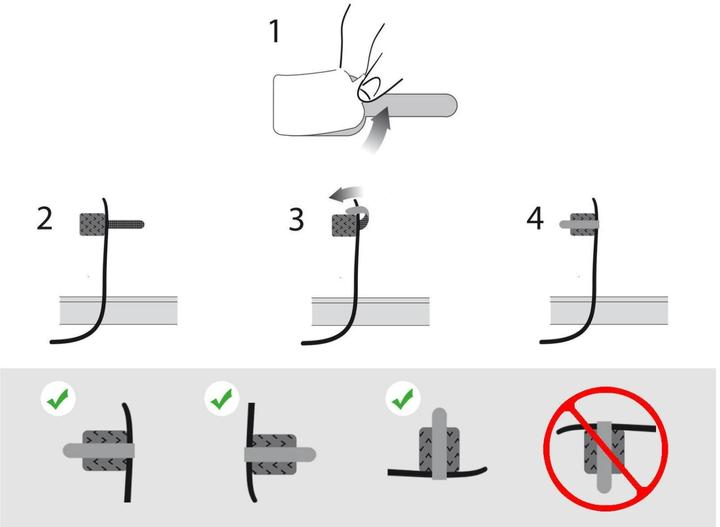 Actual product image Label-the-cable LTC Wall Velcro Cable Ties, pack of 10 (Velcro cable ties, 90 mm, 10 pcs.)