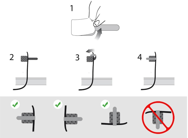 Actual product image Label-the-cable LTC Wall Velcro Cable Ties, pack of 10 (Velcro cable ties, 90 mm, 10 pcs.)