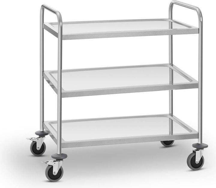 Produktbild Royal Catering Servierwagen Edelstahl 3 Borde Küchenwagen Servicewagen Abräumwagen bis 150 kg