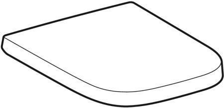 Image du produit Geberit Siège WC Renova Plan carré blanc avec fermeture automatique et système Quick-Release 500.692.01.1