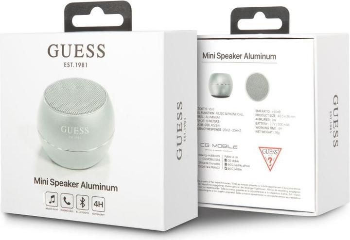 Actual product image Guess głośnik Bluetooth GUWSALGEG Speaker mini szary/grey (4 h)