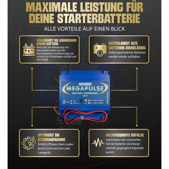 Actual product image Novitec Megapulse Lead Battery Refresher (12V, 1.60 A)