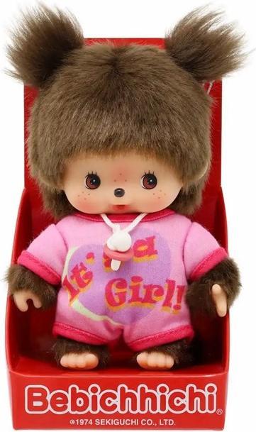 Actual product image Magni Monchhichi Plüschfigur Bebichhichi Romper It's a Girl 15cm (15 cm)