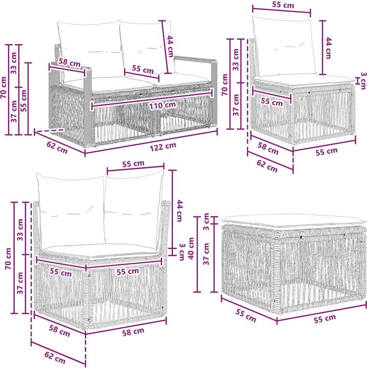 Produktbild vidaXL Garten-Sofa