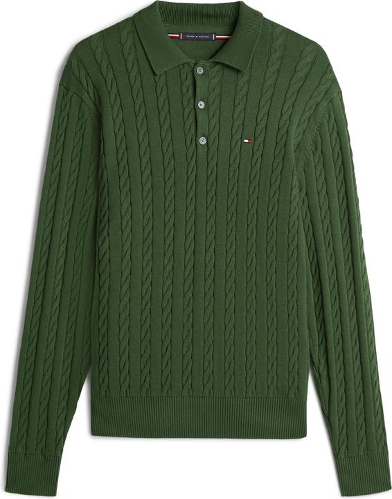 Actual product image Tommy Hilfiger Classic Cotton Cable Ls Polo (M)