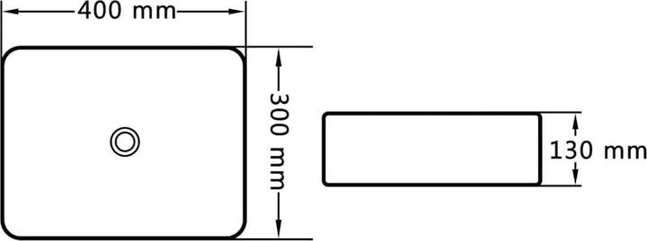 Produktbild vidaXL Becken (400 mm, 300 mm)