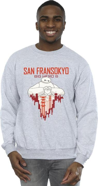 Immagine prodotto Disney Big Hero 6 Baymax San Fransokyo Heart Felpa Uomo (XL)