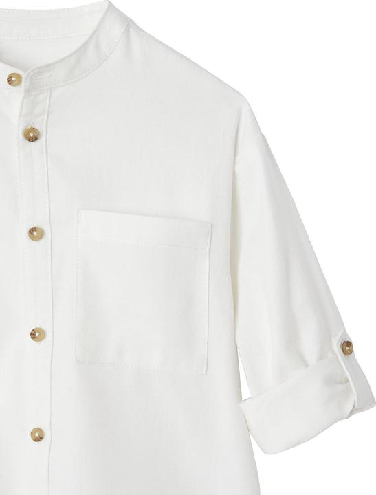 Actual product image Vertbaudet Boys' flannel shirt with stand-up collar (110)