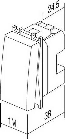 Immagine prodotto Magni Modulo serie TEM Veneziana a pulsante 1-0-216AX 250V