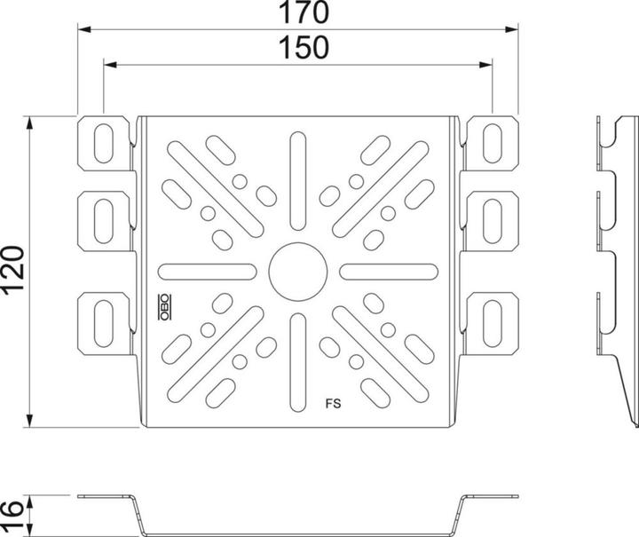 Actual product image OBO Bettermann Mounting plate
