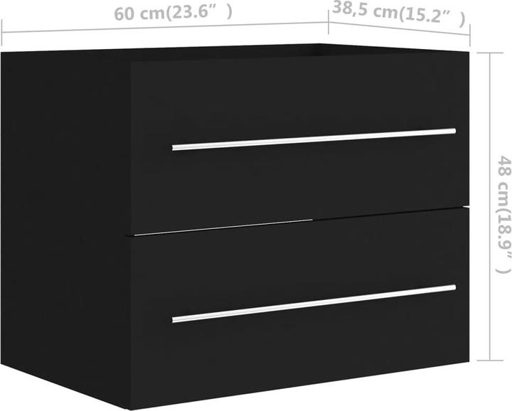 Produktbild VidaXL Waschbeckenunterschrank und Waschbecken (80 x 38.5 x 48 cm)