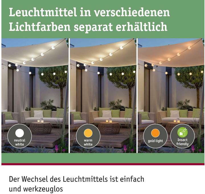 Produktbild Paulmann Outdoor Plug & Shine Lichterkette Naima (0.10 m)