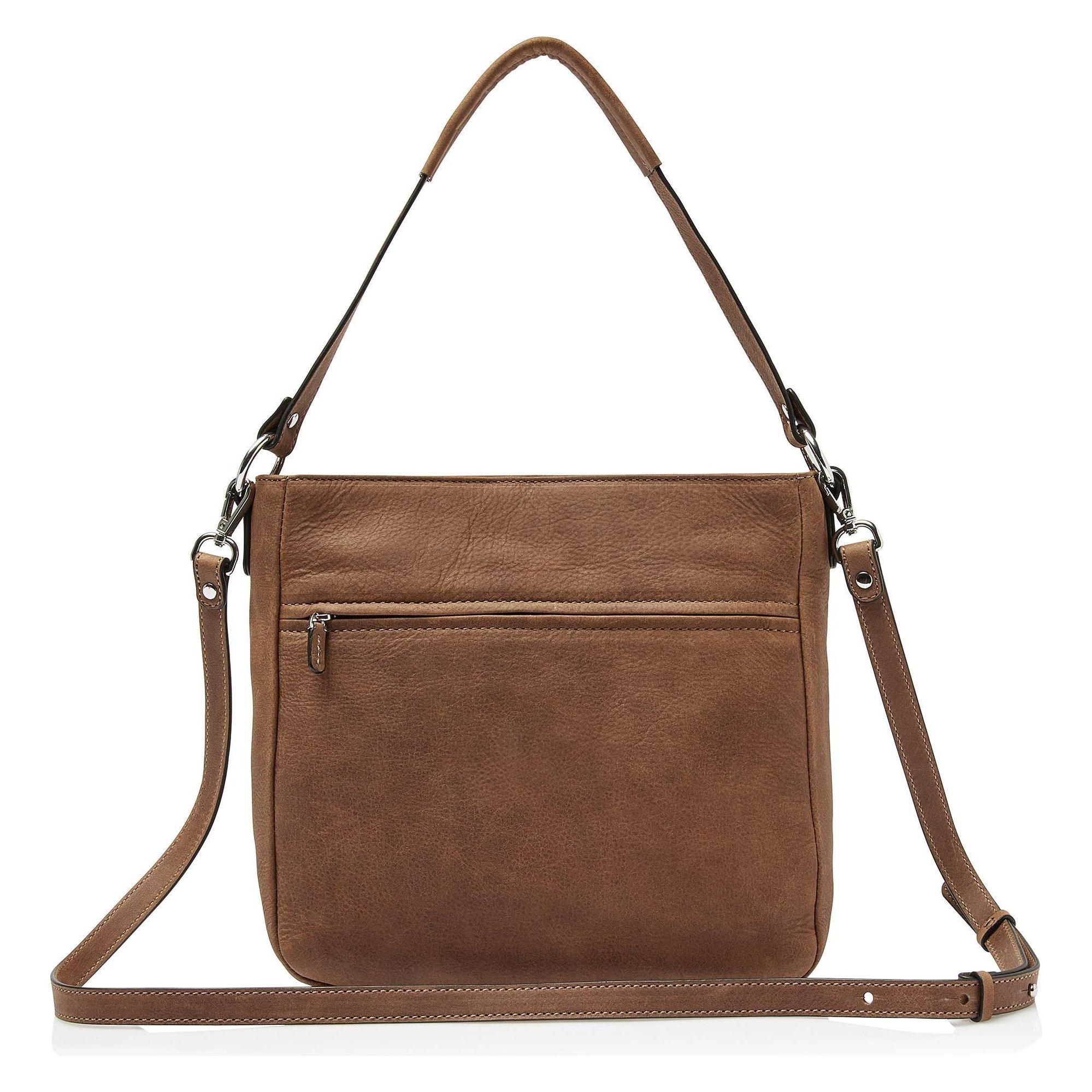 Castelijn & Beerens, Vrouwen, Handtas, Carisma Leren Schoudertas 30 Cm, Bruin