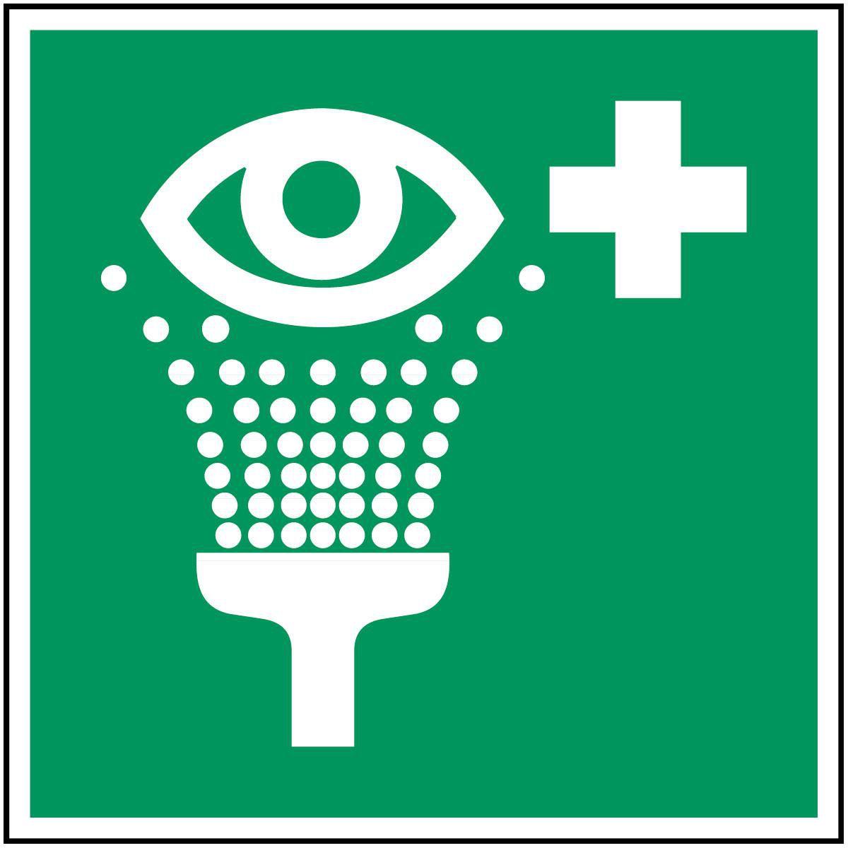 Brady, Sicherheitskennzeichnung, ISO-Sicherheitsschild - Augenspülstation