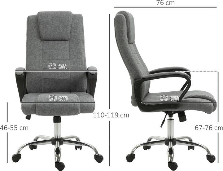 Produktbild Homcom Bürostuhl mit Wippfunktion (46 - 55 cm)