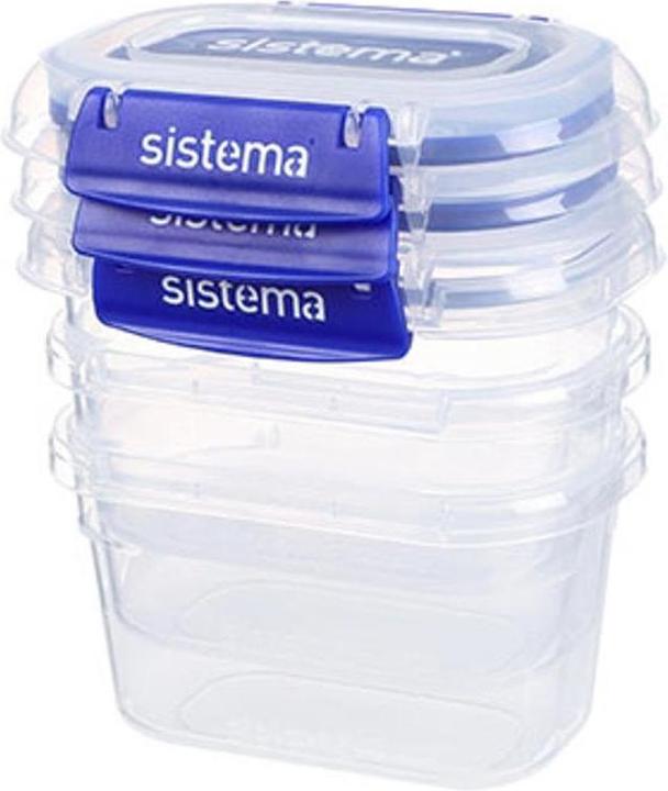 Actual product image Sistema Rectangle Klip it Plus 3 pack 400ml (0.40 l)
