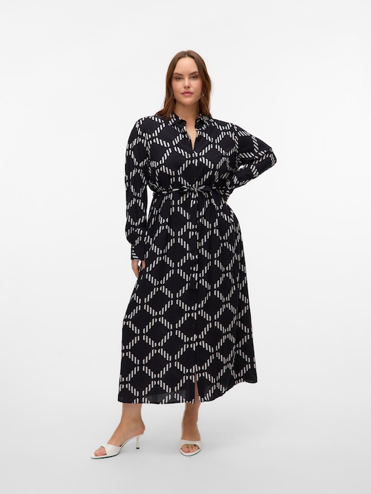 Produktbild Vero Moda VMCBRINA Langes Kleid Hemdblusenkleid (50)