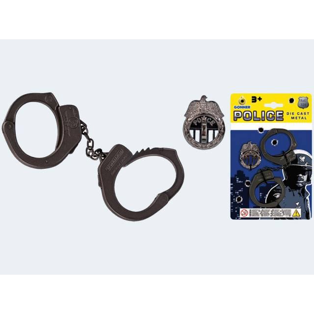 Gonher 2 Handschellen Metall Blk Police Collection (324/0)