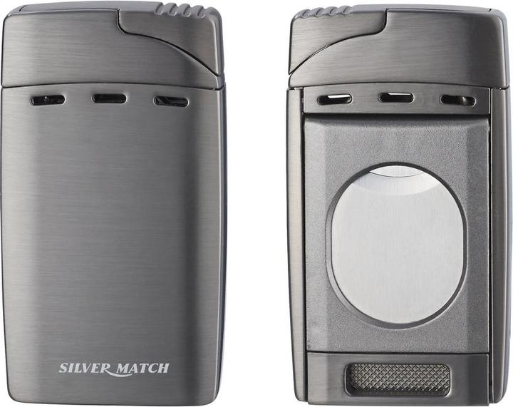 Produktbild Silver Match Zigarren Sturmfeuerzeug mit Cutter