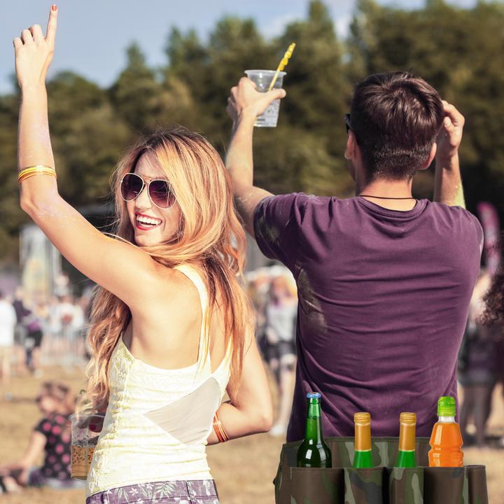 Actual product image Relaxdays Beear Belt For 6 Cans & Bottles