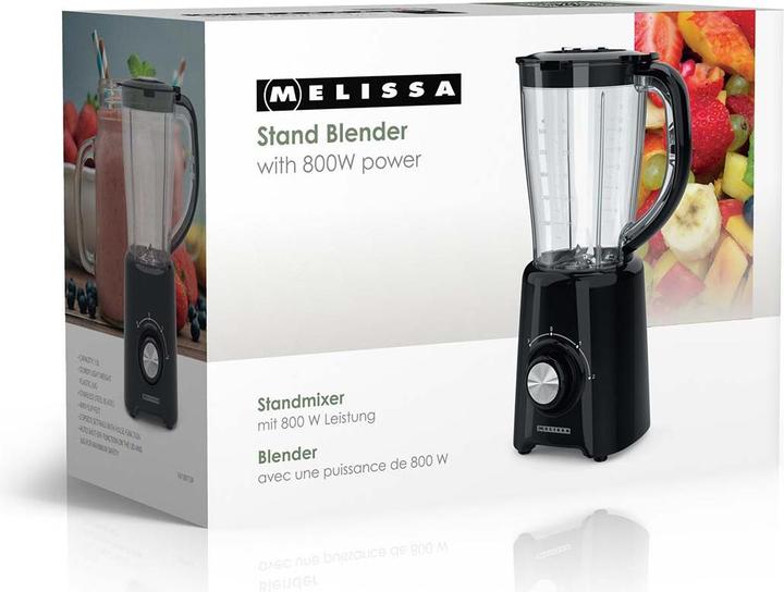Actual product image Melissa Standmixer 800W - 1,5L Kunststoffkrug - 2 Geschwindigkeiten mit Pulsfunktion - 4 Edelstahlkl (800 W)
