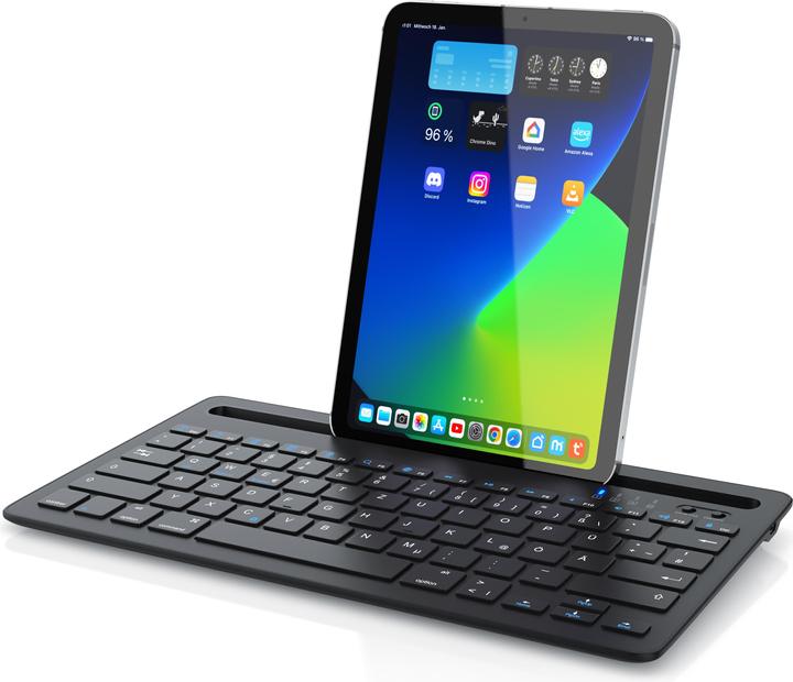 Image du produit Aplic Tablette clavier Bluetooth, support de tablette, avec batterie, pour iOS, Android, Windows (DE)