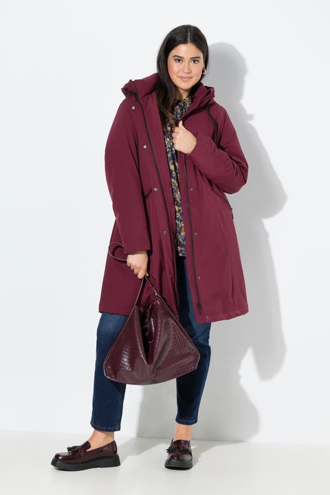 Produktbild Ulla Popken HYPRAR Funktionsjacke, wasserabweisend, verstellbare Kapuze (54)