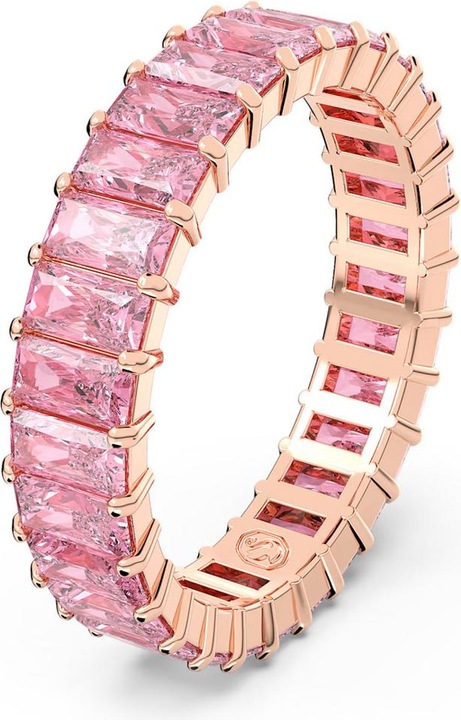 Produktbild Swarovski Matrix Ring Baguette Schliff Rosa Roségold (50)
