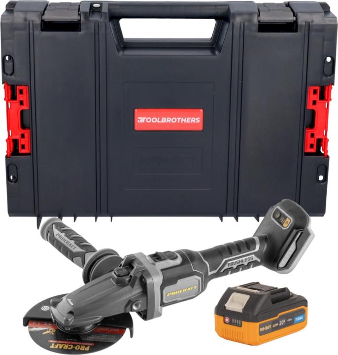 Image du produit Procraft Industrial AG125Cbb Meuleuse d'angle sans fil à tête plate 20 V 125 mm Brushless + 1x (125 mm)