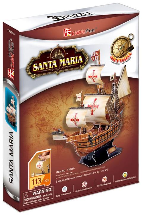 Actual product image Cubicfun 3D Puzzle sailing ship Santa Maria (113 pieces)