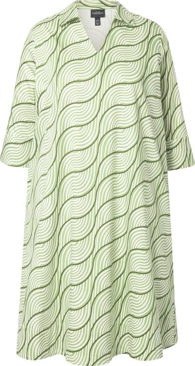 Image du produit Ulla Popken Robe, coupe trapèze, col chemise, manches 3/4, poches (50, 52)