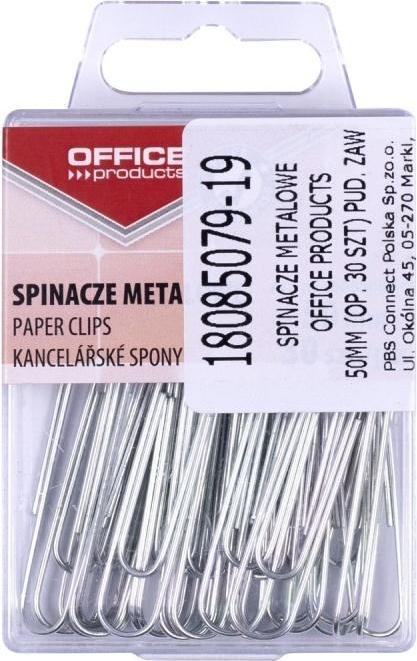 Office Products Silberne Metallklammern 50mm 30St (30x)