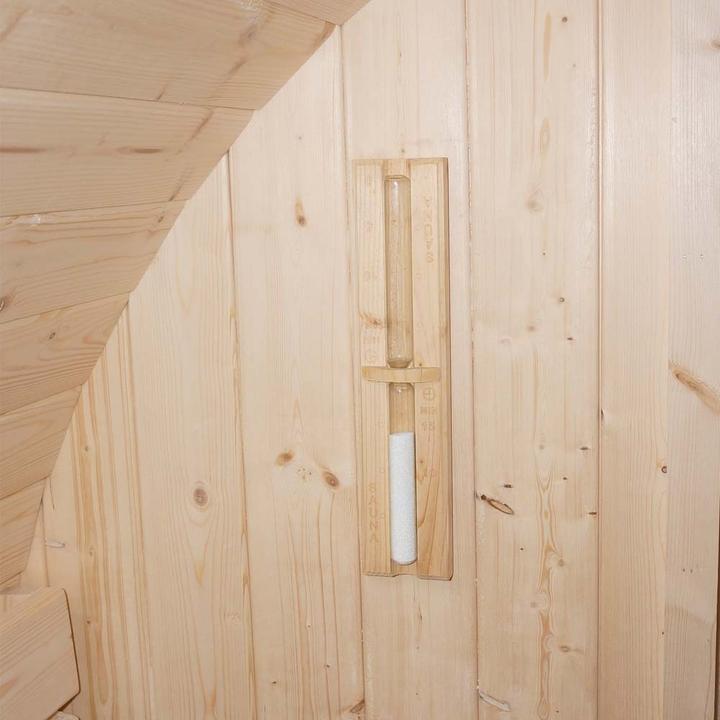 Actual product image Home Deluxe Outdoor sauna barrel sauna AQUILA DELUXE L- 195 x 220 cm for 4 persons - Sauna with 8kW heater