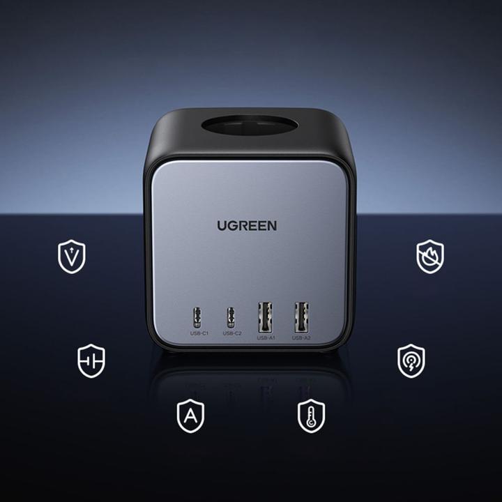 Image du produit Ugreen Cube CD268 (1x, CEE 7/4, USB-A, USB-C, 1.80 m)
