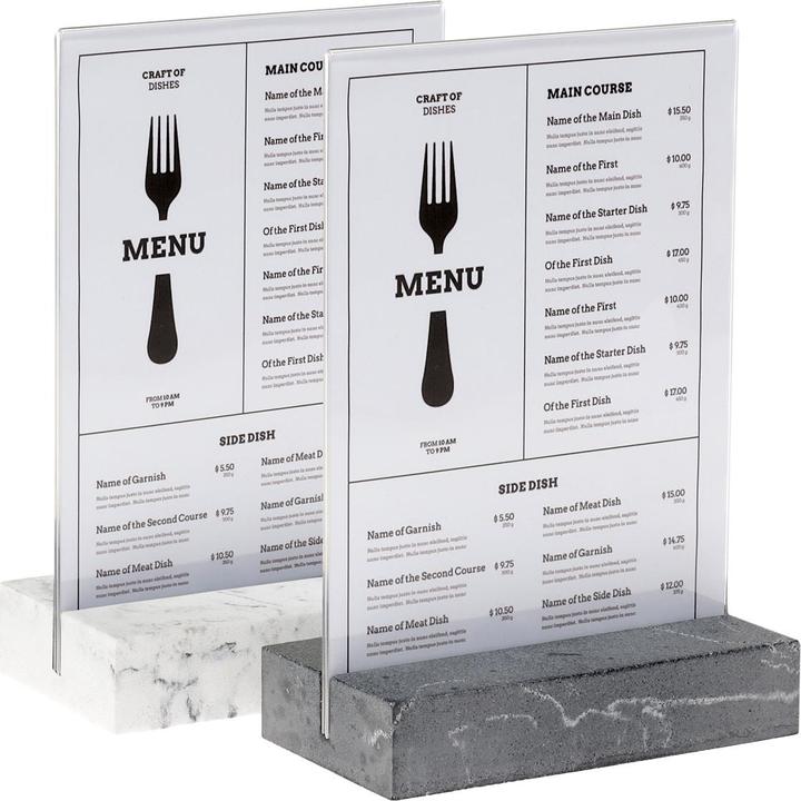 Produktbild Europel Tischaufsteller, DIN A5 hoch, Polystone anthrazit (A5)