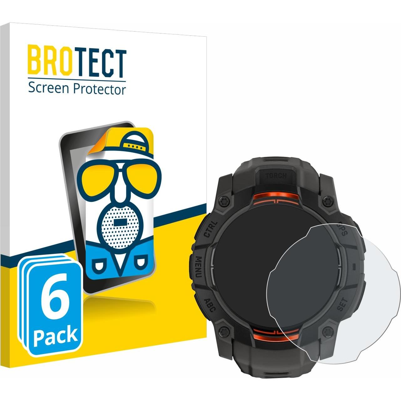 BROTECT Entspiegelungsfolie Displayschutz Displayschutzfolie Folie Matt, Smartwatch Schutzfolie, Schwarz