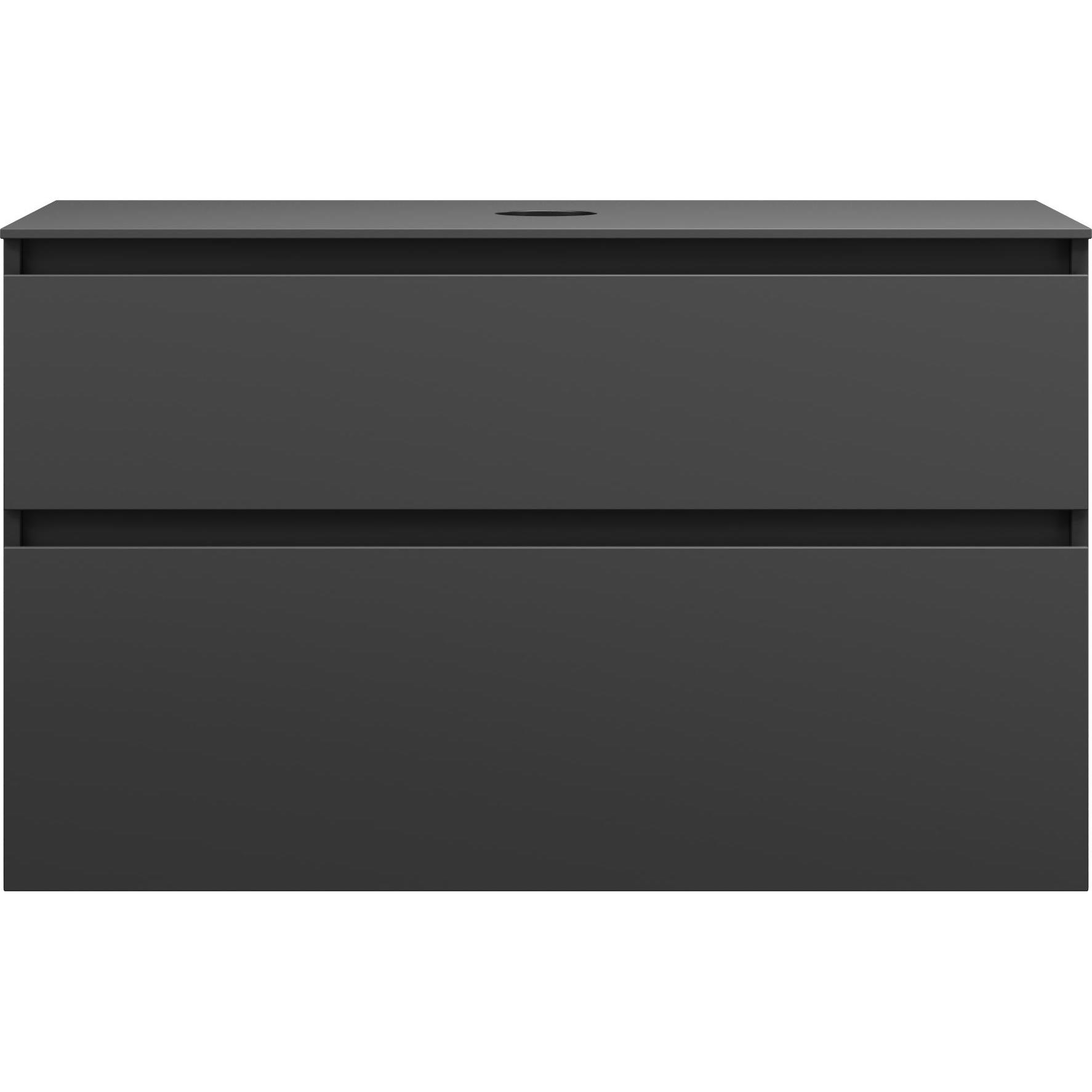 burgbad, Waschbeckenunterschrank, Lin20 Waschtischunterschrank inklusive Konsolenplatte, 2 Auszüge, Tiefe 487mm, 1002x48...