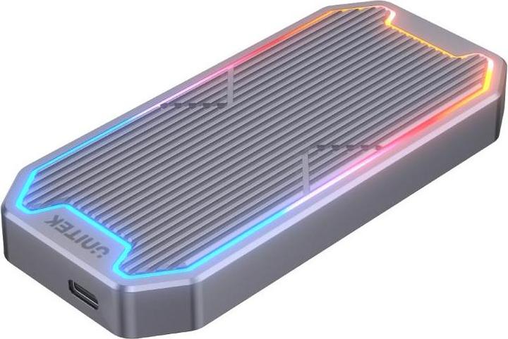 Unitek Obudowa Dysku USB-C M.2 SSD Nvme/Sata 10gbps RGB (M.2)