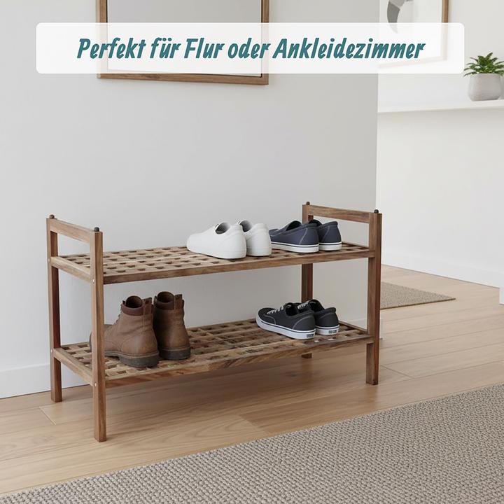 Produktbild Relaxdays Schuhregal Akazie (69 x 26 x 41 cm)