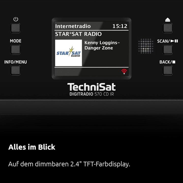 Actual product image TechniSat DigitRadio 570 CD IR (DAB+, FM, Bluetooth, Wi-Fi)