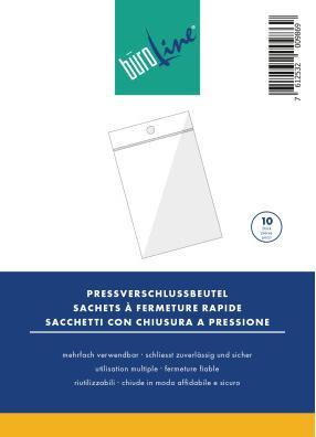 Produktbild BüroLine Pressverschluss Beutel 200x250mm (10 Stück)
