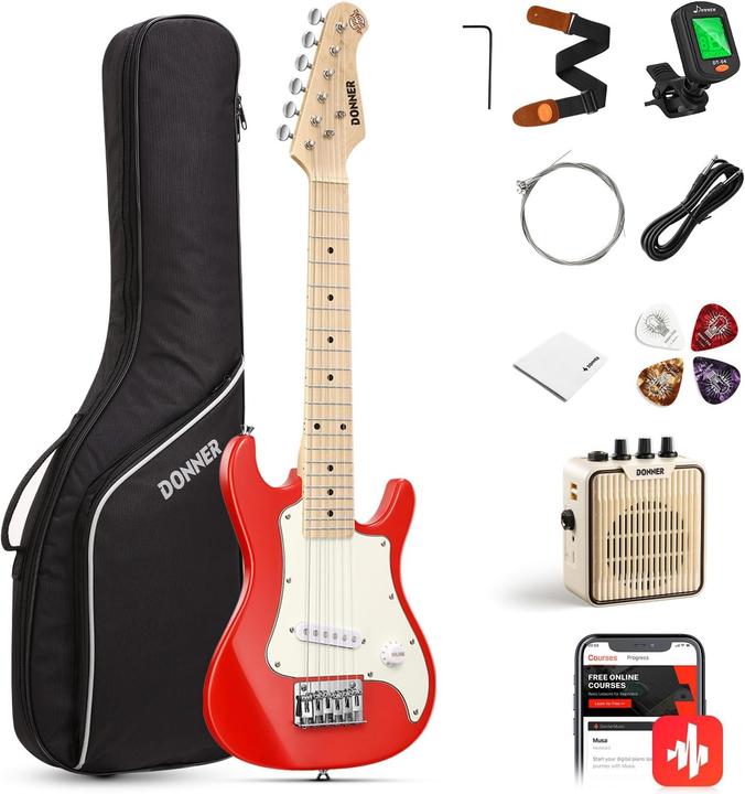 Image du produit Donner Kit per Principianti Chitarra Elettrica Junior Bambini (Set de guitare électrique)