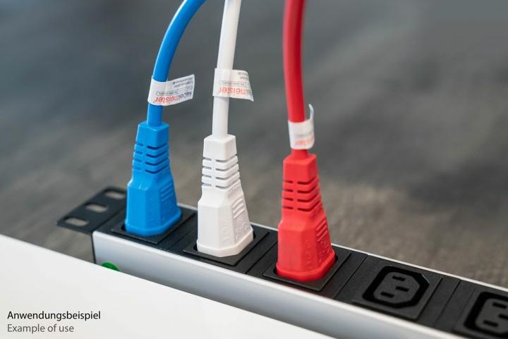 Productafbeelding Kabelmeister IEC apparaatverlenging IEC apparaatstekker C14 naar IEC apparaatcontactdoos C13, rood, 0,75mm² (2 m)