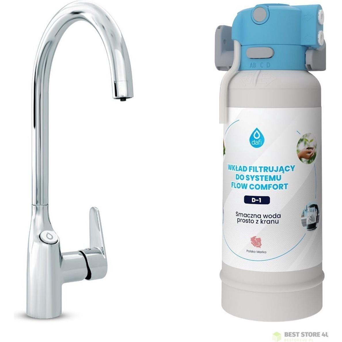 Dafi, Rubinetteria da cucina, FLOW COMFORT D1 three-way faucet system COMO chrome