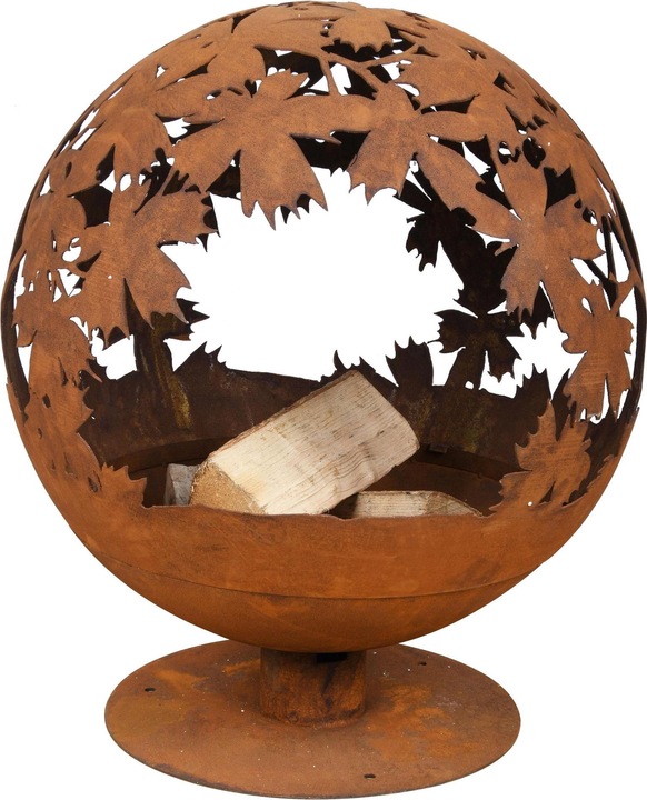 Produktbild Esschert Design Feuerschale Ball Blätter, Ø 55.8 cm, Rost (58 cm)