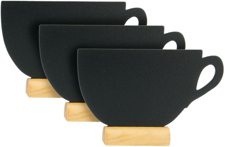 Image du produit Securit Tischkreidetafel Silh. 3x MiniTasse (Tableau noir, 9 x 13,5 x 2 cm)