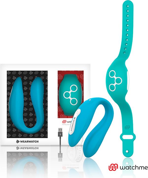 Actual product image Wearwatch Dual Pleasure Wireless Technology Watchme Indigo / Aquamarine